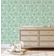 Papel Contact Vinílico Autoadesivo Impermeável Verde Contemporâneo Removível, Estampa Floral Line Art, para Paredes e Móveis - S4sassy 63,5 cm (L) × 152,4 cm (C) / Verde - Vinil Texturizado