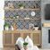Papel de Parede Geométrico Moderno Semicírculo Preto, Vinil Autoadesivo, Fácil DIY para Quarto e Sala - S4Sassy 63,5 cm (L) × 914,4 cm (C) / Preto - Vinil Liso
