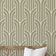 Papel de Parede Vinílico Autoadesivo Art Déco Streamline Impermeável Verde Removível para Quartos e Salas - S4Sassy 63,5 cm (L) × 914,4 cm (C) / Verde - Vinil Texturizado