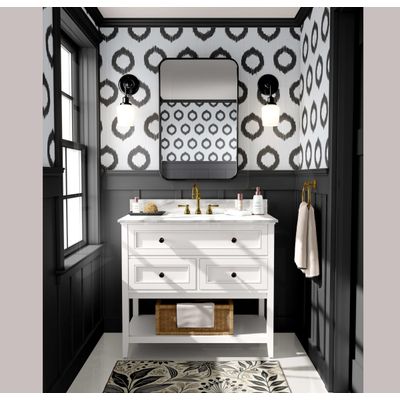 Papel de Parede Vinílico Autoadesivo Urban Chic Circle Ikat À Prova D'Água Cinza Removível para Quartos e Salas em Locação - S4Sassy 63,5 cm (L) × 152,4 cm (C) / Cinza - Vinil Texturizado