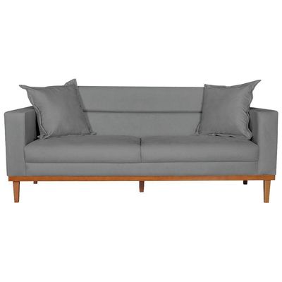 Sofá 2 Lugares Viena Suede Cinza