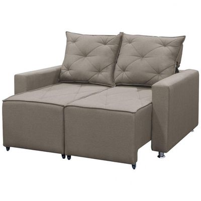 Sofá Retrátil 2 Lugares Bariloche 1.60cm Shop Das Cabeceiras Carvalho