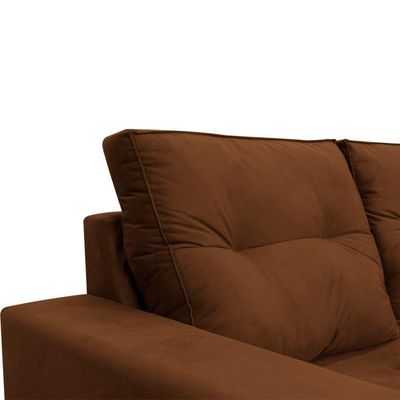 Sofá 2 Lugares Onix 1,80m Para Sala Confortavel Sued Herrero Cor:cobre