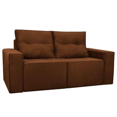 Sofá 2 Lugares Onix 1,80m Para Sala Confortavel Sued Herrero Cor:cobre