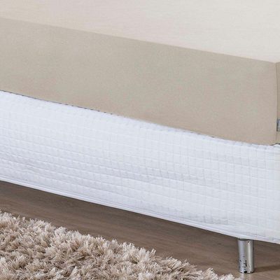Lençol Com Elástico Solteiro Nobre 1 Peça 30cm De Altura Malha 100% Algodão - Palha