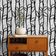 Papel de Parede Preto com Estampa de Árvore em Esboço Moderno, Vinílico Autoadesivo Decorativo, Aplicação Fácil (Faça Você Mesmo) - S4Sassy 63,5 cm (L) × 914,4 cm (C) / Preto - Vinil Liso