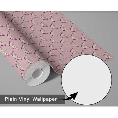 Papel de Parede Borboletas Rosa Autoadesivo, Revestimento de Parede, Decoração DIY Fácil para Quarto Infantil e Sala de Brincar - S4Sassy 63,5 cm (L) × 609,6 cm (C) / Rosa - Vinil Liso