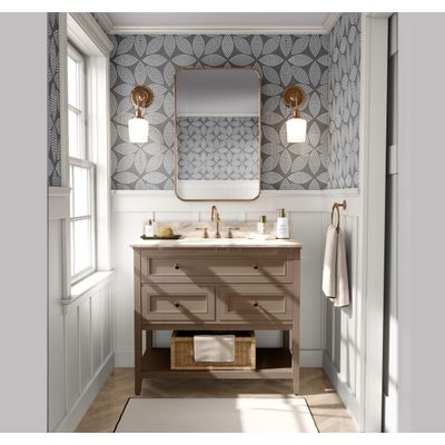 Papel de Parede Vinílico Autoadesivo Estampa Floral Dot Blossom, Impermeável, Cinza, Removível, Quartos e Salas, para Locatários - S4Sassy 63,5 cm (L) × 609,6 cm (C) / Cinza - Vinil Liso