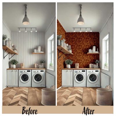 Papel de Parede Autoadesivo Mural Estampa Botânica Marrom, Contact para Paredes, Destaque de Entrada e Decoração de Escritório - S4sassy 63,5 cm (L) × 914,4 cm (C) / Marrom - Vinil Liso