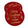 Etiquetas Penduradas Metalizadas para Lembrancinhas de Garrafa 'Merry Christmas & Happy Holiday' - Inkdotpot 100 Etiquetas Metalizadas / Vermelho - Ouro Rosé