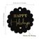 Etiquetas de Papel Metalizadas 'Happy Holiday' para Lembrancinhas e para Pendurar - Inkdotpot 50 Etiquetas Metalizadas / Preto - Dourado