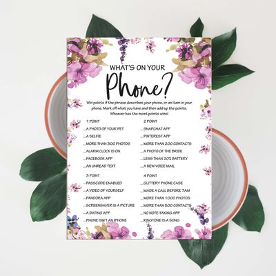 Cartões Quadrados em Branco para Chá de Noiva/Despedida de Solteira Pacote com 50 Jogo para Preencher Ideias de Presente Floral - Inkdotpot 12,7 Cm × 17,78 Cm / Branco - O Que Tem no Seu Celular