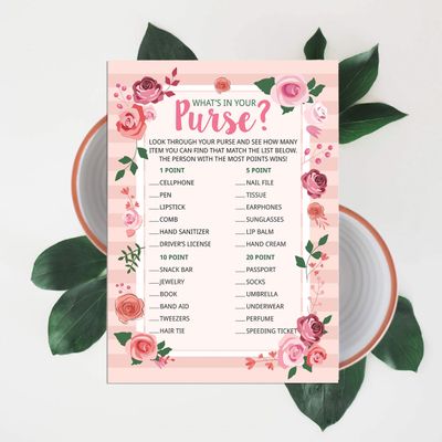 50 Cartões Florais para Jogo, Chá de Noiva, Despedida de Solteira, Quadrados em Branco para Preencher Ideias de Lembrança - Inkdotpot 12,7 Cm × 17,78 Cm / Branco - O Que Tem na Sua Bolsa