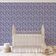 Papel de Parede Autoadesivo Pássaros e Frutas Azul, Vinil Removível DIY, para Parede de Destaque na Entrada, Solução Fácil - S4sassy 63,5 cm (L) × 152,4 cm (C) / Azul - Vinil Texturizado
