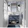 Papel de Parede Monocromático Autoadesivo com Pássaros e Ramos, Vinil Azul Removível DIY para Parede de Entrada, Decoração Fácil - S4Sassy 63,5 cm (L) × 152,4 cm (C) / Azul - Vinil Texturizado