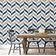 Papel de Parede Autoadesivo Estampa Espinha de Peixe Listrada Azul, Vinil Removível para Parede de Entrada, Decoração Fácil - S4sassy 63,5 cm (L) × 152,4 cm (C) / Azul - Vinil Liso