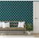 Papel de Parede Boho Estampado em Blocos, Estilo Asiático, Vinil Autoadesivo, Revestimento DIY para Quarto e Sala - Azul - S4Sassy 63,5 cm (L) × 152,4 cm (C) / Azul - Vinil Texturizado