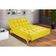 Sofá Cama Versátil 3 Lugares Império Reclinável Casal Pés De Alumínio Espuma Especial D33 Suede Amarelo 374