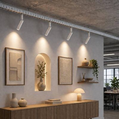 Kit 8 Spots Iluminação Direcionável para Trilho Perfilado G9 Branco 15cm Alumínio Neo Dital