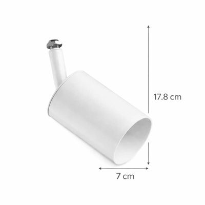 Kit 2 Spots de Teto Iluminação Direcionável Alumínio Branco para Trilho Perfilado Neo Dital