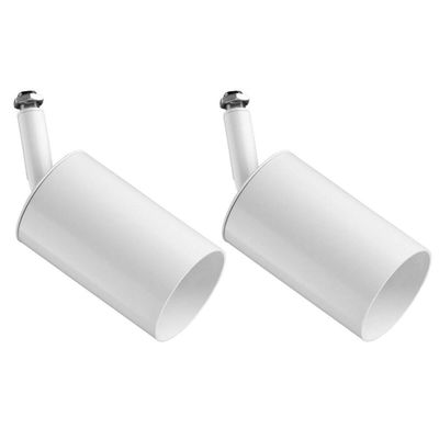 Kit 2 Spots de Teto Iluminação Direcionável Alumínio Branco para Trilho Perfilado Neo Dital