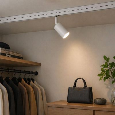Kit 2 Spots de Teto Iluminação Direcionável Alumínio Branco para Trilho Perfilado Neo Dital