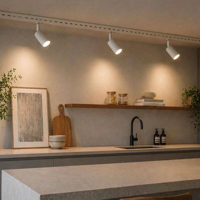 Kit 2 Spots de Teto Iluminação Direcionável Alumínio Branco para Trilho Perfilado Neo Dital