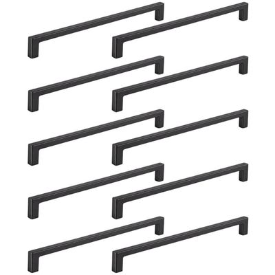 Kit 10 Puxadores Alça para Móveis Linea 192 Preto Industrial Bigfer Gaveta Porta
