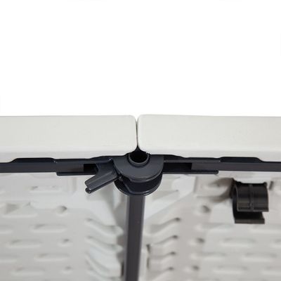 Mesa Portátil Dobrável Vira Maleta Com Alça Camping Branco