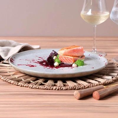 Prato Raso Porto Brasil 27cm Bio Vanilla Cerâmica Stoneware Orgânico Off White Mesa Posta Avulso