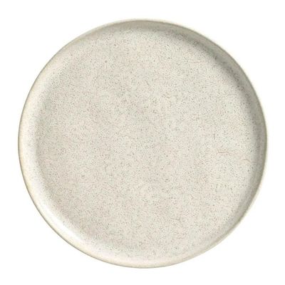 Prato de Sobremesa 21,5cm Off White Bio Vanilla Cerâmica Stoneware Porto Brasil
