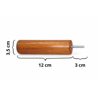 Kit 3 Cabideiros de Parede em Madeira Eucalipto Gancho Decorativo Premium