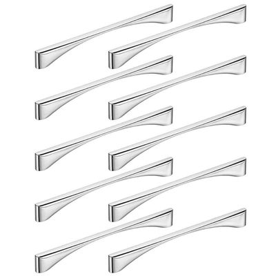 Kit 10 Puxadores Alça para Móveis Luce 192 Elegante Cromado Bigfer Gavetas Portas