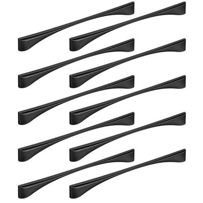 Kit 10 Puxadores Luce 28,8cm Preto para Móveis Cozinha Bigfer Guarda Roupa