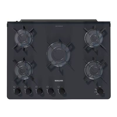 Fogão 5 Bocas de Piso Suggar Neo Glass FGVNG510PT Bivolt Preto / Bivolt