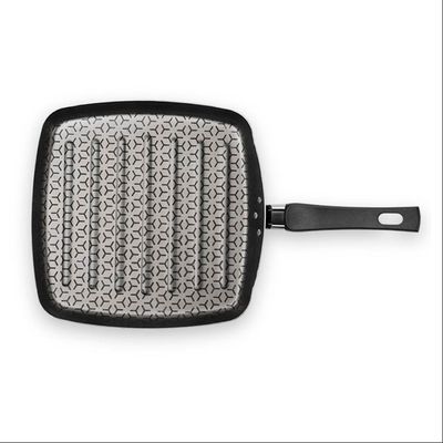 Frigideira Grill Brinox Anis Antiaderente Pro-Flon 750ml 24x24x2,3cm Borgonha Vermelho