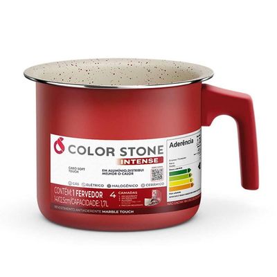 Fervedor Leiteira Euro Home Intense 1,7L 14cm Vermelho
