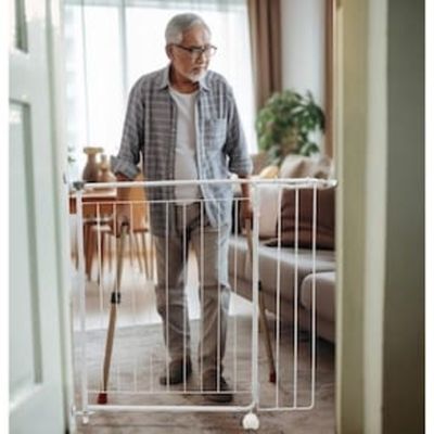 Grade Porta-Portão 70cm Extensor 12cm Utimil Branco