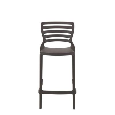 Jogo 4 Banquetas Altas Marrom Tramontina Plástico Resistente Summa Sofia Uso Residencial Comercial