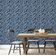 Papel de Parede Removível Estampa Listrada Animal Estilo Selva, Vinil Autoadesivo, Fácil DIY para Quarto e Sala - Azul - S4Sassy 63,5 cm (L) × 152,4 cm (C) / Azul - Vinil Liso