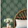 Papel de Parede Motivo de Folhas, Estilo Asiático, Vinílico Autoadesivo, Decorativo Fácil DIY para Quarto, Sala e Ambientes, Verde - S4Sassy 63,5 cm (L) × 914,4 cm (C) / Verde - Vinil Liso
