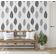 Papel Mural Autoadesivo com Estampa de Folhas Estilizadas Cinza para Parede de Destaque na Entrada e Escritório, Solução - S4sassy 63,5 cm (L) × 152,4 cm (C) / Cinza - Vinil Liso