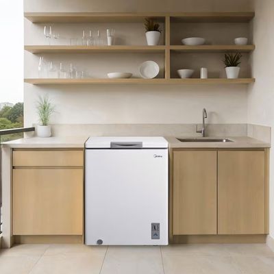 Freezer Horizontal Midea 142L Inverter 3 em 1 Bivolt Branco / Bivolt
