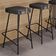 Kit 02 Banquetas Altas Cozinha E área Gourmet Vik Estofada Couríssimo Preto - Desk Design