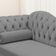 Divã Recamier Chaise Longue Lavínia 150cm Capitonê Pés De Madeira Linho Cinza - Desk Design