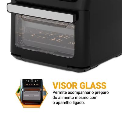 Fritadeira Elétrica Air Fryer Oven PAF11B Visor Removível Preta Philco n/a