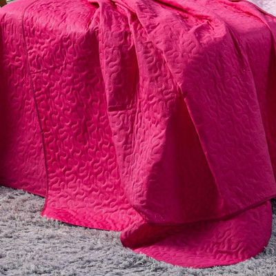 Kit Cobre Leito Colcha Solteiro Unicórnio Listrado Pink/rosa Dupla Face Com Almofadas Estampadas 04 Peças