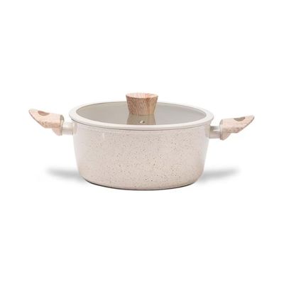 Jogo de Panelas Brinox Ceramic Life 6 Peças Sirius Antiaderente Indução Vanilla Vanilla