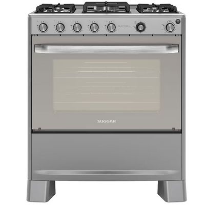Fogão de Piso 5 Bocas Select Grill Tripla Chama Inox Suggar Inox / 220V