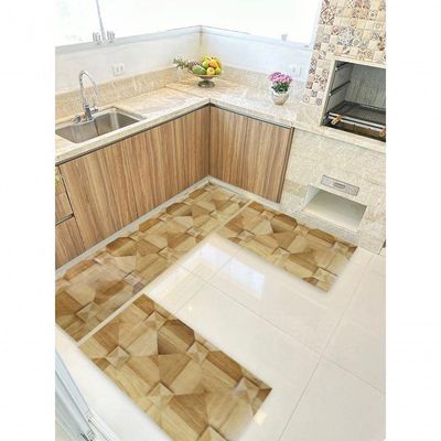 Kit 3 Peças Jogo Cozinha Passadeira Manta Vinilico Laminado Harmony